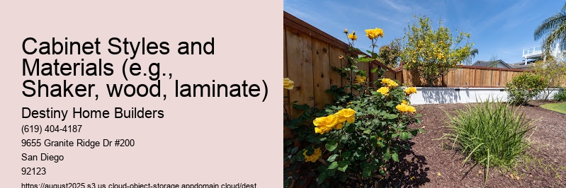 Cabinet Styles and Materials (e.g., Shaker, wood, laminate)