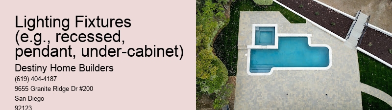Lighting Fixtures (e.g., recessed, pendant, under-cabinet)