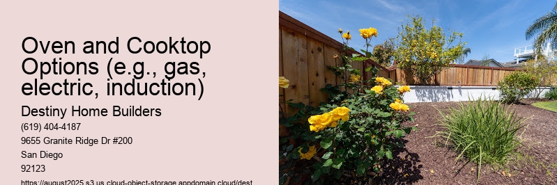 Oven and Cooktop Options (e.g., gas, electric, induction)